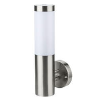 AUSSEN-WANDLEUCHTE Edelstahl Silber - Silberfarben, Metall (14/33.5/7.6cm)