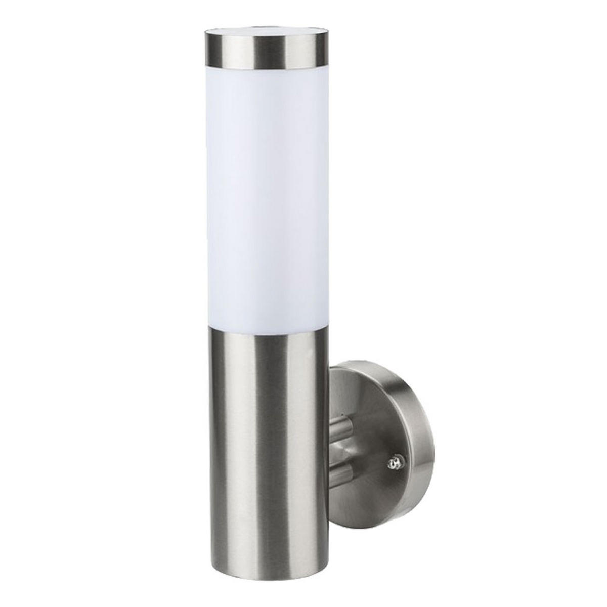 AUSSEN-WANDLEUCHTE Edelstahl Silber - Silberfarben, Metall (14/33.5/7.6cm)