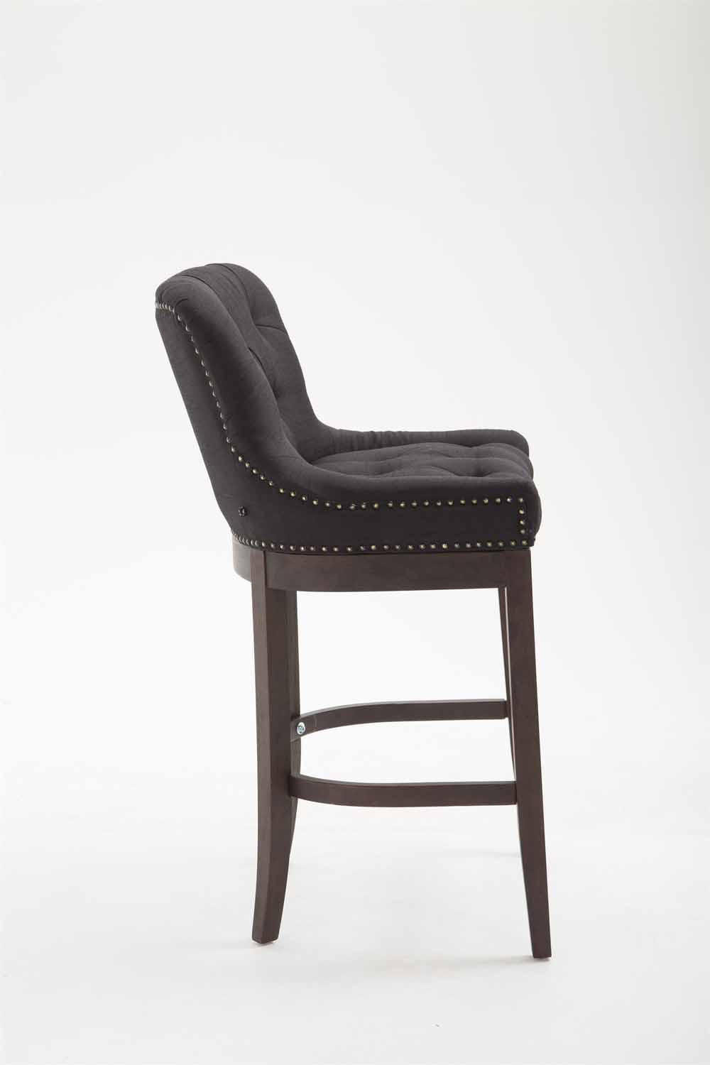 BARHOCKER 2er Set Stoff Schwarz - Schwarz, Holz/Textil (55/109/57cm) - CLP