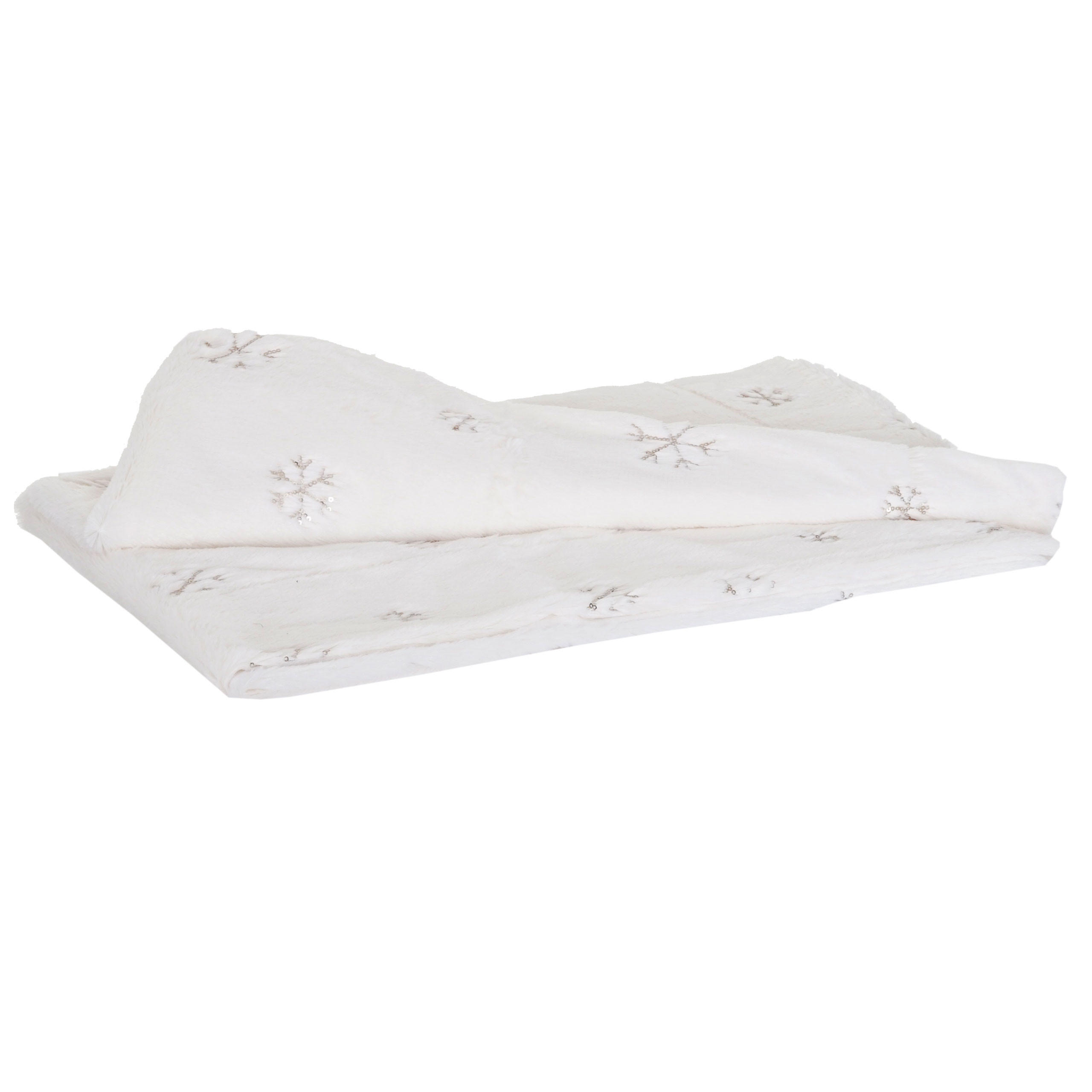 WOHNDECKE SCHNEE Weiß - Weiß, Textil (147/118cm) - MCW
