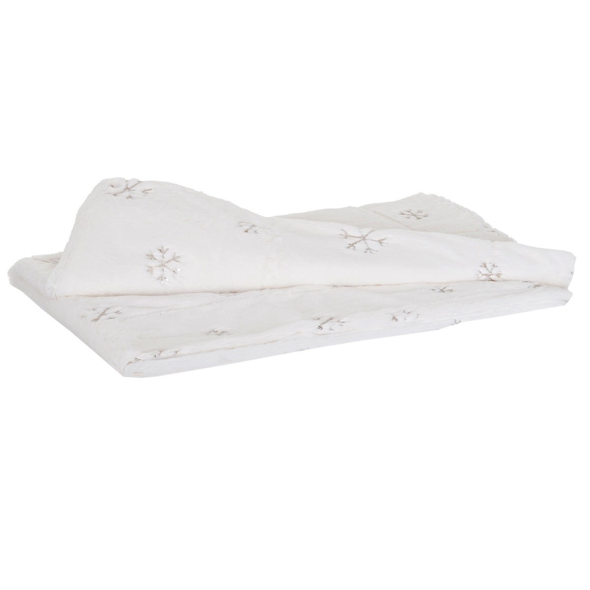WOHNDECKE SCHNEE Weiß - Weiß, Textil (147/118cm) - MCW