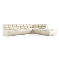 ECKSOFA Beidseitig Kunstleder Beige - Beige/Creme, Leder/Kunststoff (308/258cm) - Makamii