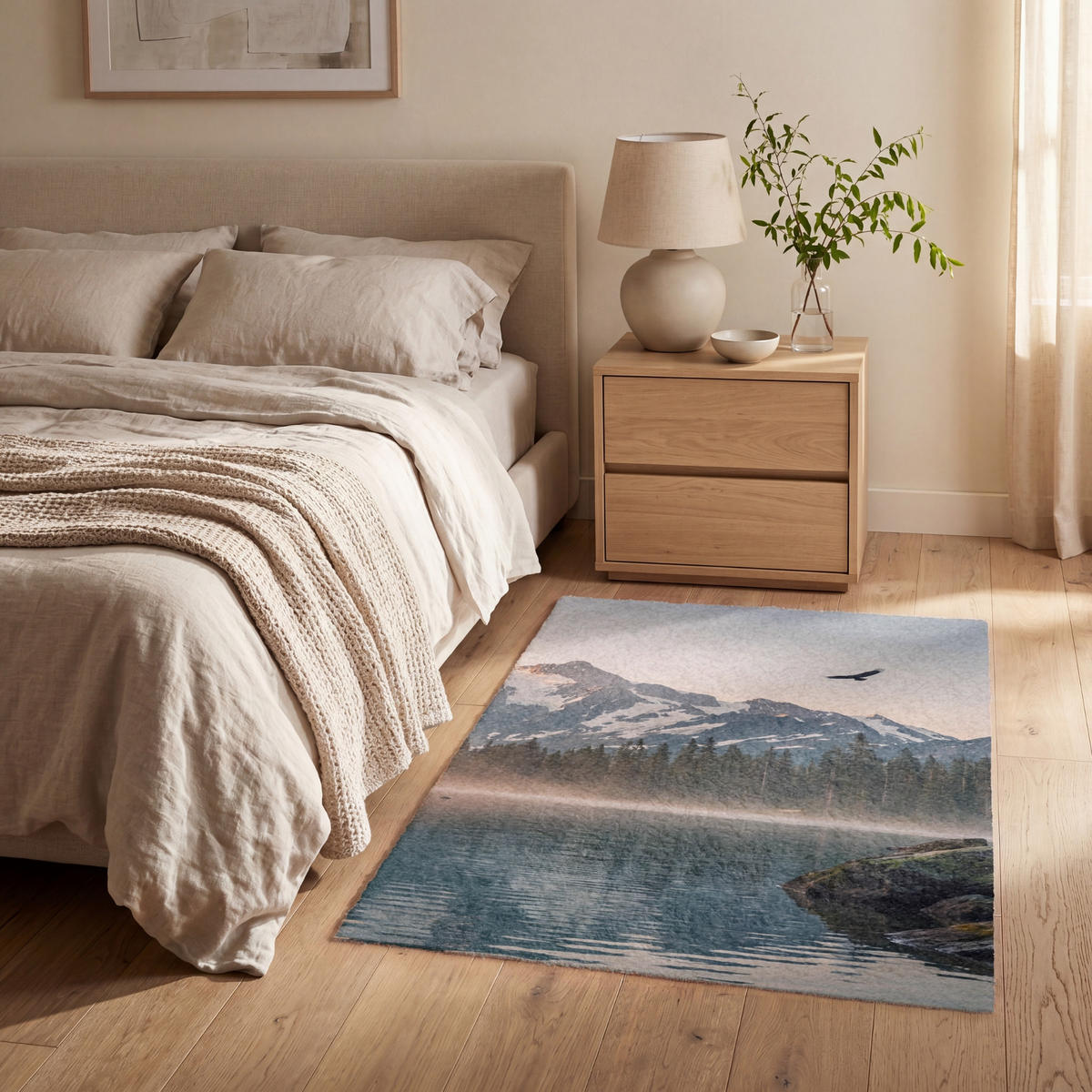 KOBERCE - Hory - Voda - Stromy - 80x120 cm - viacfarebná, textil/plast (80/0.4cm) - OnlyWow