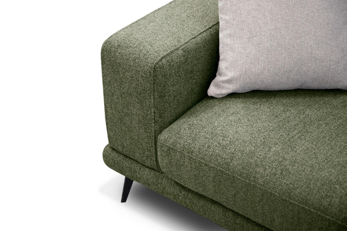 ECKSOFA MEDIOLANE 5-Sitzer, olivgrün - Olivgrün, Holzwerkstoff/Textil (282/219cm) - Courtois Laville