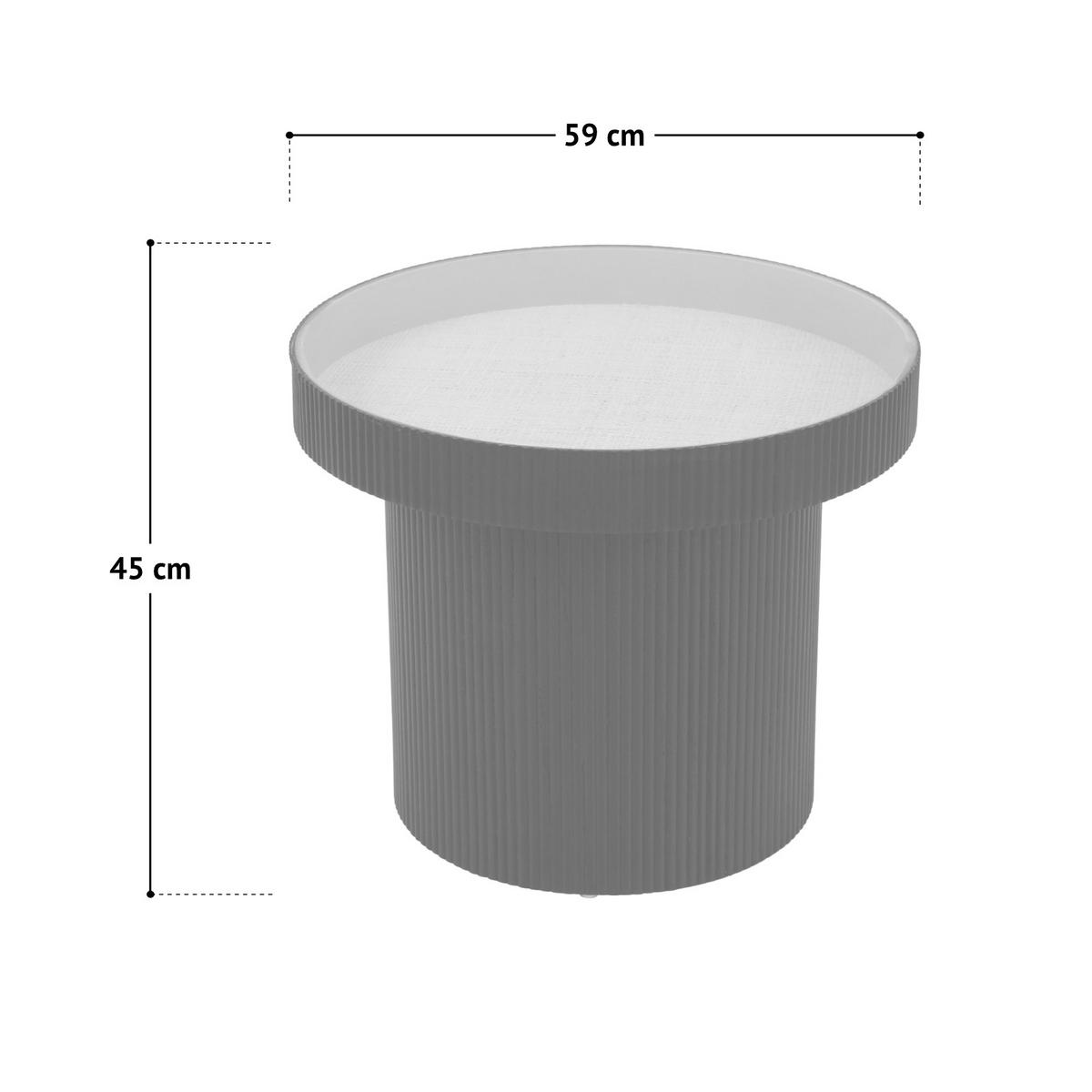 BEISTELLTISCH Miguel mit Glas - Braun, Holz (59/59/45cm) - SVITA