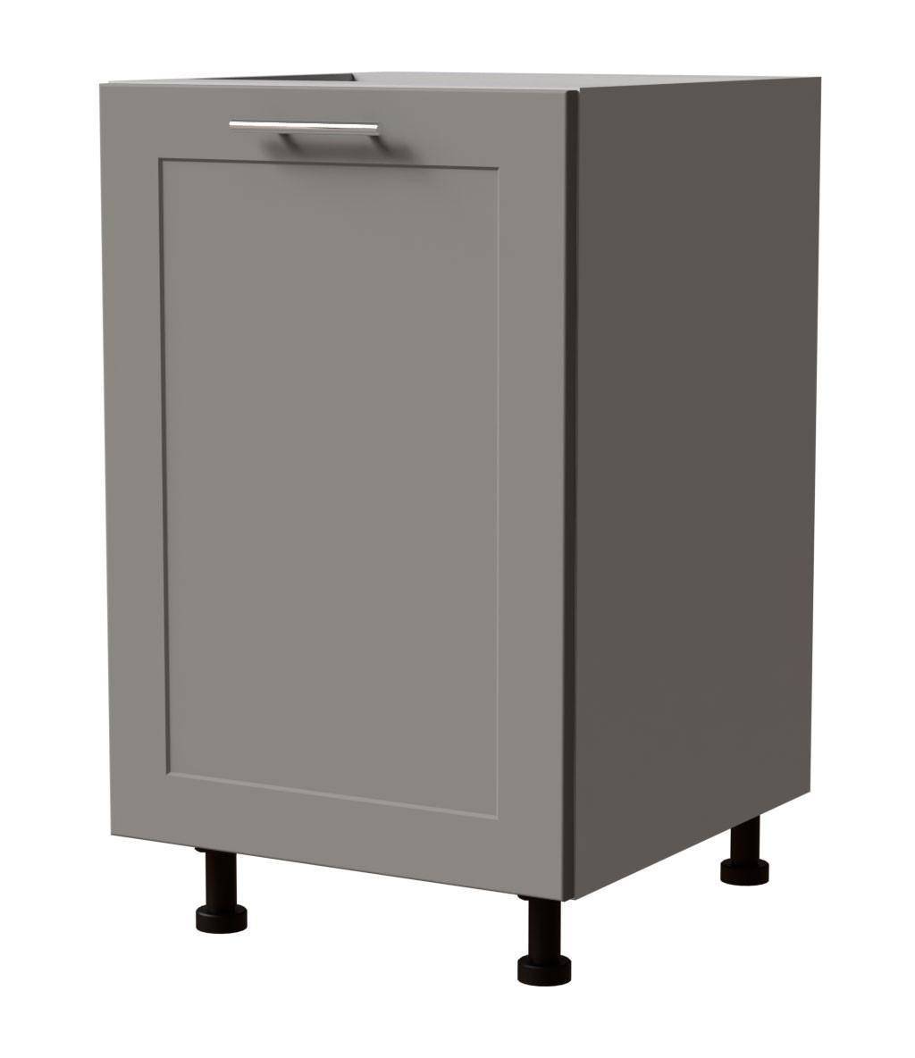 Feldmann-Wohnen Küchenunterschrank Grau, Grau 50x82x50 cm