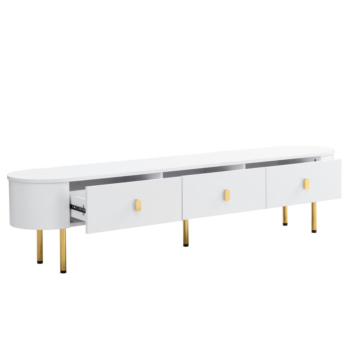 TV-ELEMENT mit 3 Schubladen 174 cm MDF Weiß - Weiß, Holzwerkstoff (35/41/174cm) - Beauniv