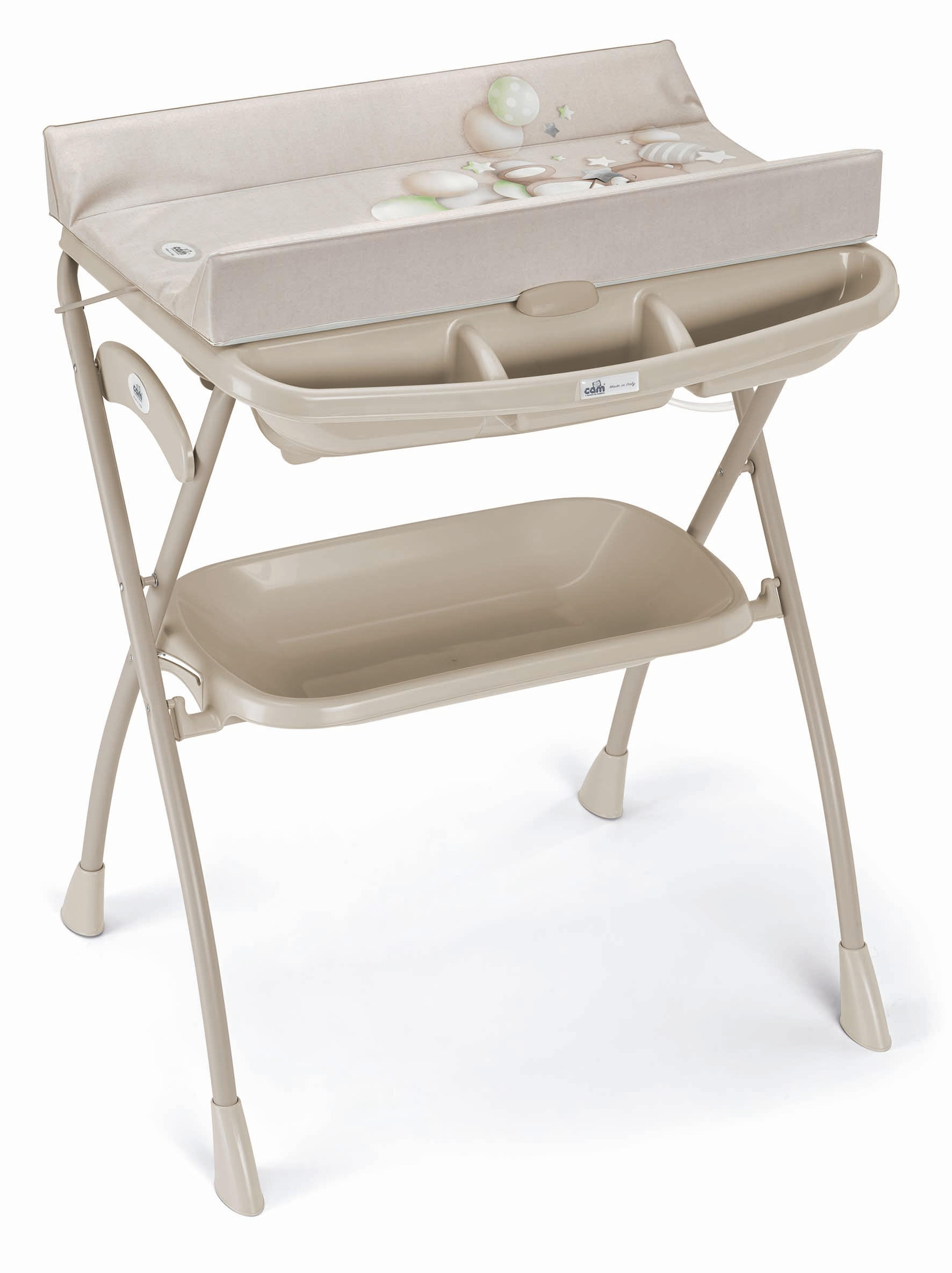 WICKELTISCH mit Badewanne Volare für Babys - Beige, Kunststoff (69/101/78cm) - Cam il Mondo del Bambino S.p.A.