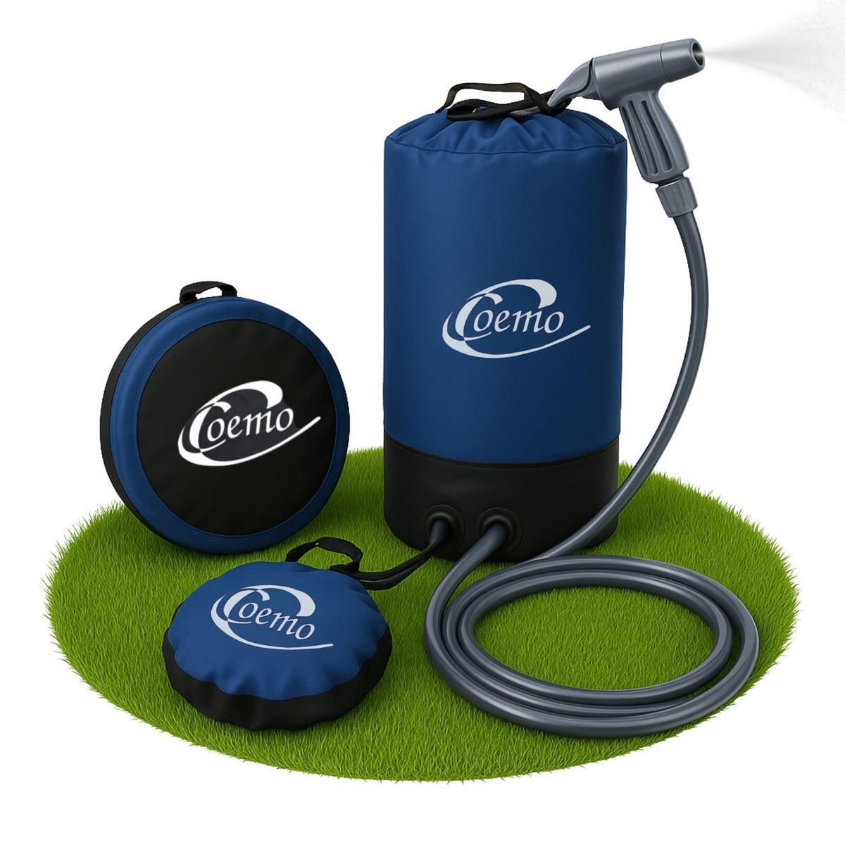 CAMPING-SET 3-tlg. STUHL, DUSCHE, KOCHER - Multicolor, Textil (50/50/50cm) - Coemo