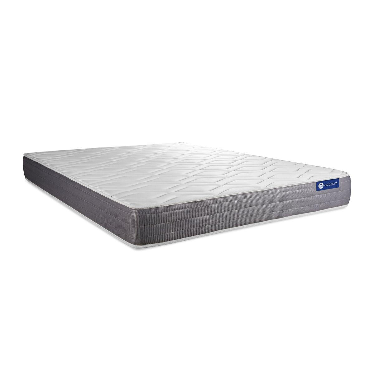 BETT Actimemo dream Memory-Schaum 140 x 200 cm h2 - Kit Bettgestell Weiß - Beige/Weiß, Karton/Holz (140/200cm) - ACTISOM