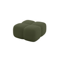 POUF Miko-Puf 90x90x45 cm Grün Bouclé Modular Sitzhocker - Smaragdgrün/Schwarz, Holzwerkstoff/Kunststoff (90/43/90cm) - ALTDECOR