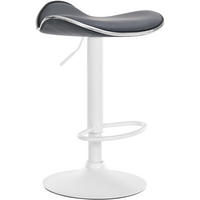 BARHOCKER Lederlook grau - Weiß/Grau, Textil/Metall (45/71/45cm) - CLP