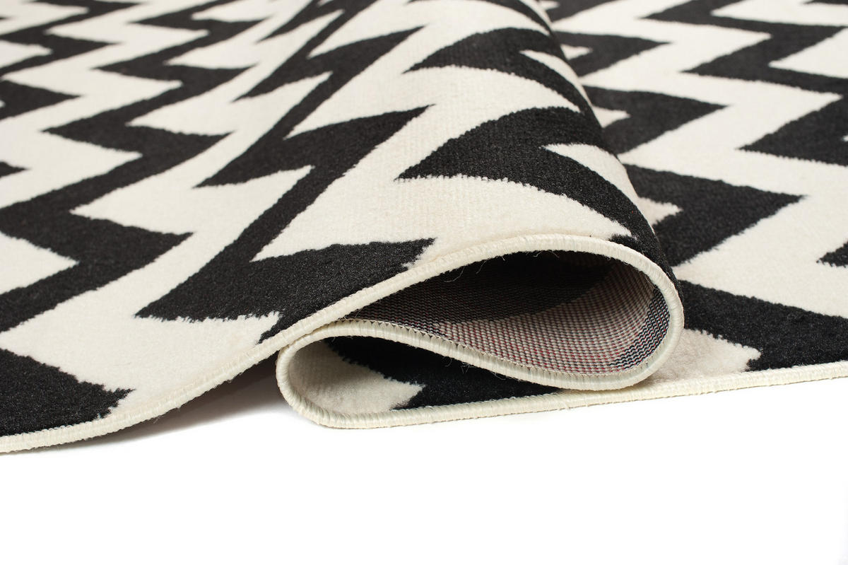 TEPPICH DREAM Schwarz Weiß 250/350 cm - Schwarz/Weiß, Textil (250/350cm) - Tapiso