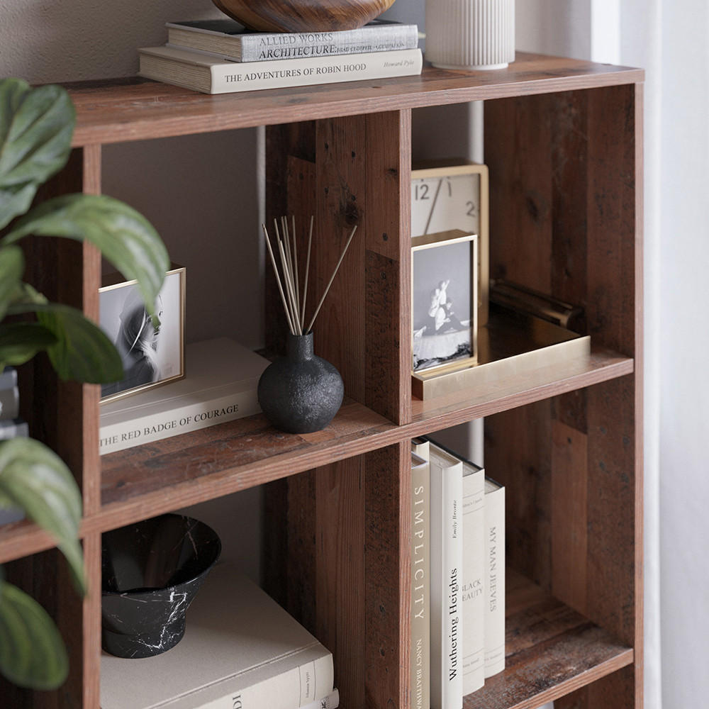 RAUMTEILER Nove Antikholz 104 x 108 cm - Alteiche, Holzwerkstoff (104/108/29cm) - Vicco