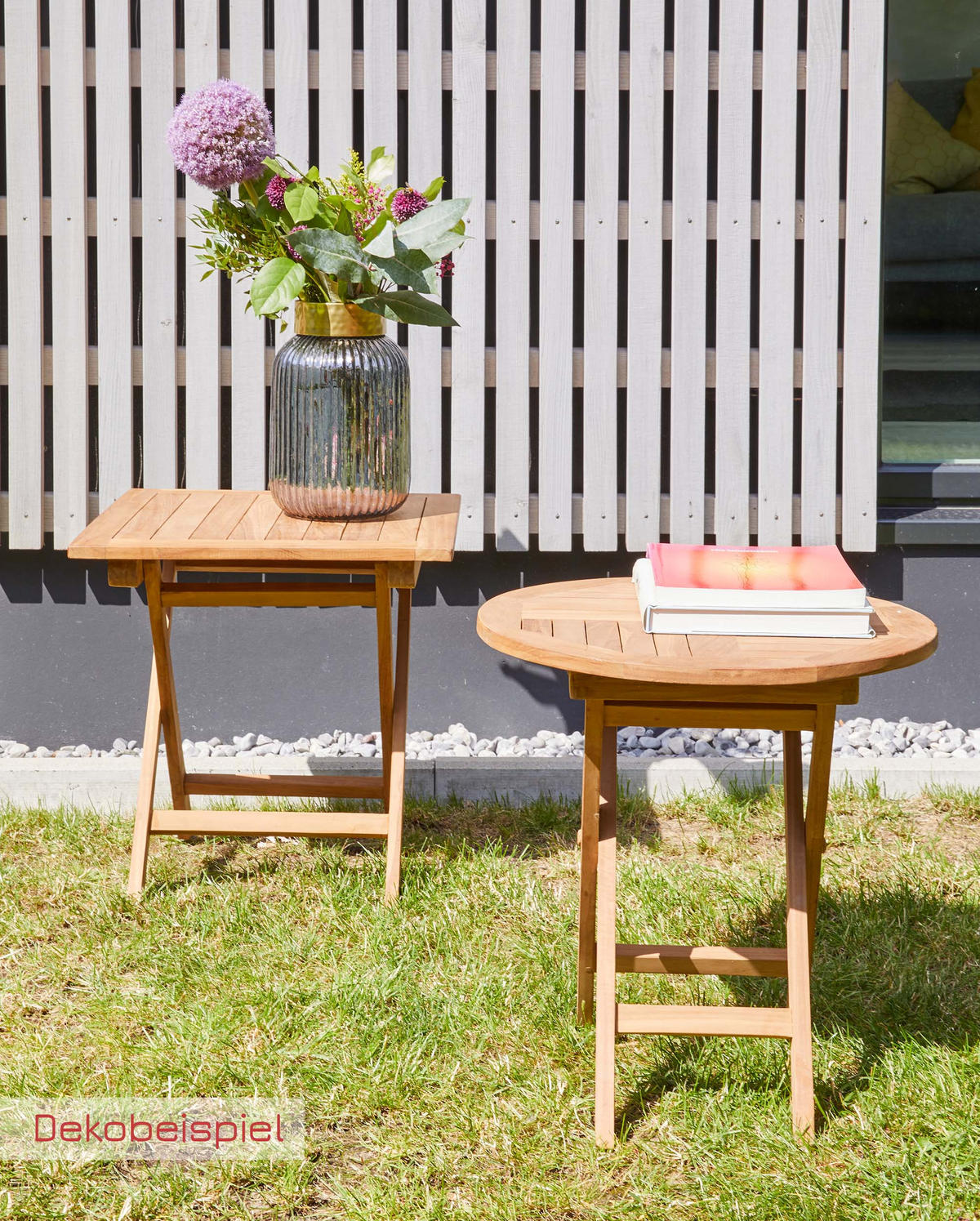 GARTENKLAPPTISCH Ela 50x50x50cm, Holz, Natur - Naturfarben, Holz (50/50/50cm) - dasmöbelwerk