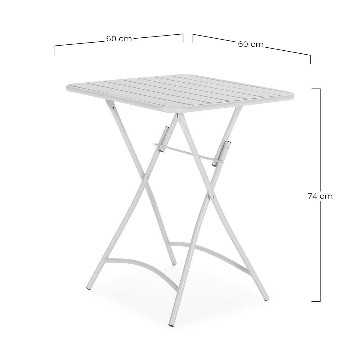 GARTENKLAPPTISCH Perla 60/60/74 cm Metall - Grün, Metall (60/60/74cm) - VS Venta-stock