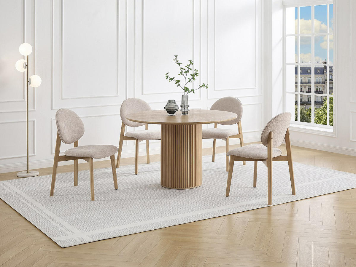 STUHL - 52 cm x 57 cm - holz - beige Marleni - Beige, Holz/Holzwerkstoff (52/85/57cm) - Vente-Unique