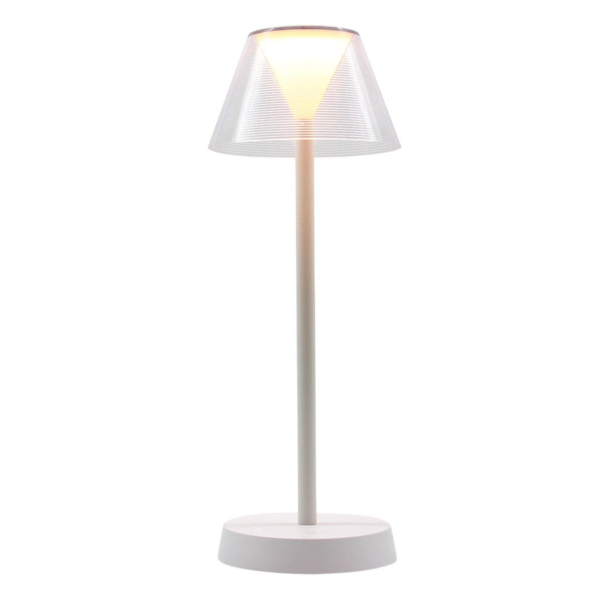 LED-TISCHLAMPE BEVERLY weiß - Weiß, Metall (13/13/34cm) - Lumisky
