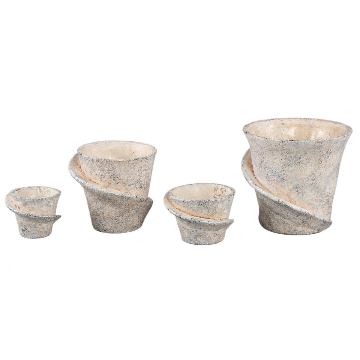 TOPF Iiona Beige 21/20/19cm - Beige, Stein (19cm) - PTMD Collection