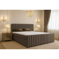 BOXBETT Benito I Hellgrau 140x200 cm - Hellgrau, Textil (140/200cm) - B&B Home