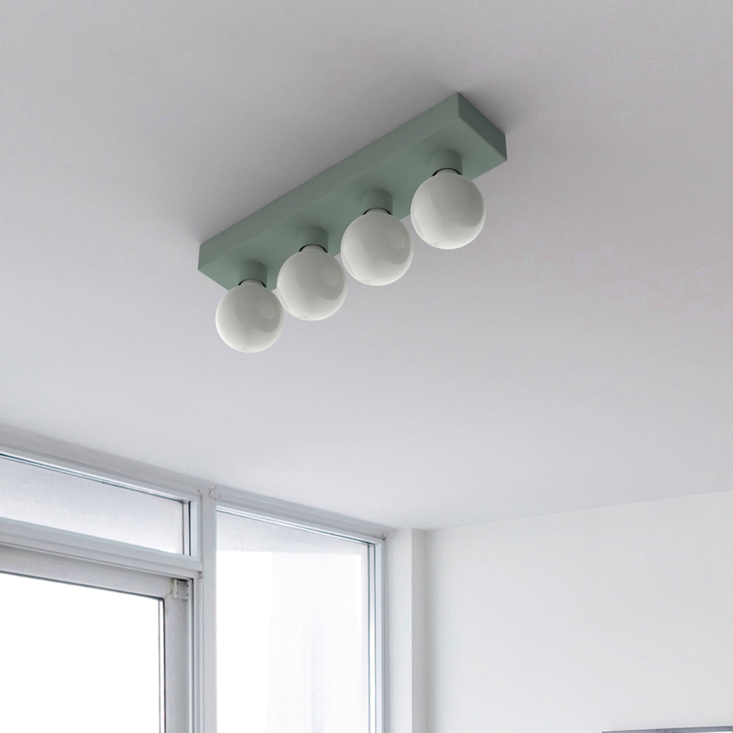 DECKENLEUCHTE - Grün, Metall (10/45/7.5cm) - Lumicom