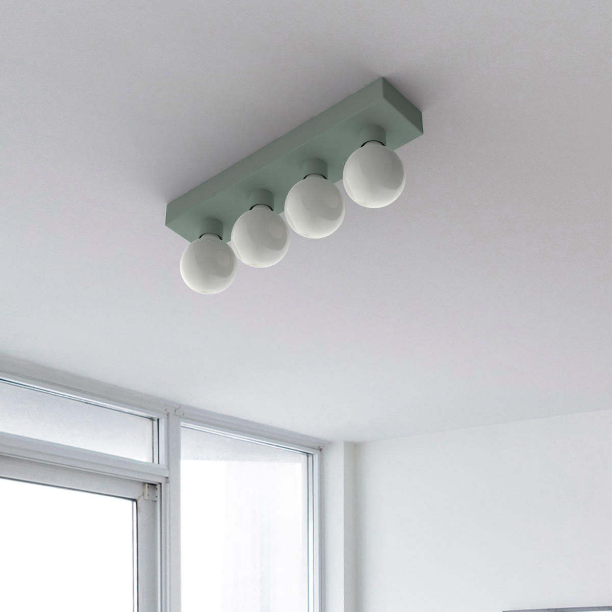 DECKENLEUCHTE - Grün, Metall (10/45/7.5cm) - Lumicom