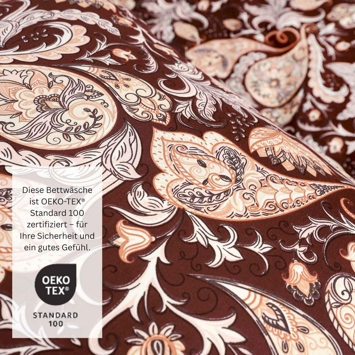 SATIN BETTWÄSCHE SALMLO - Rot, Textil (140/200cm) - Esprit