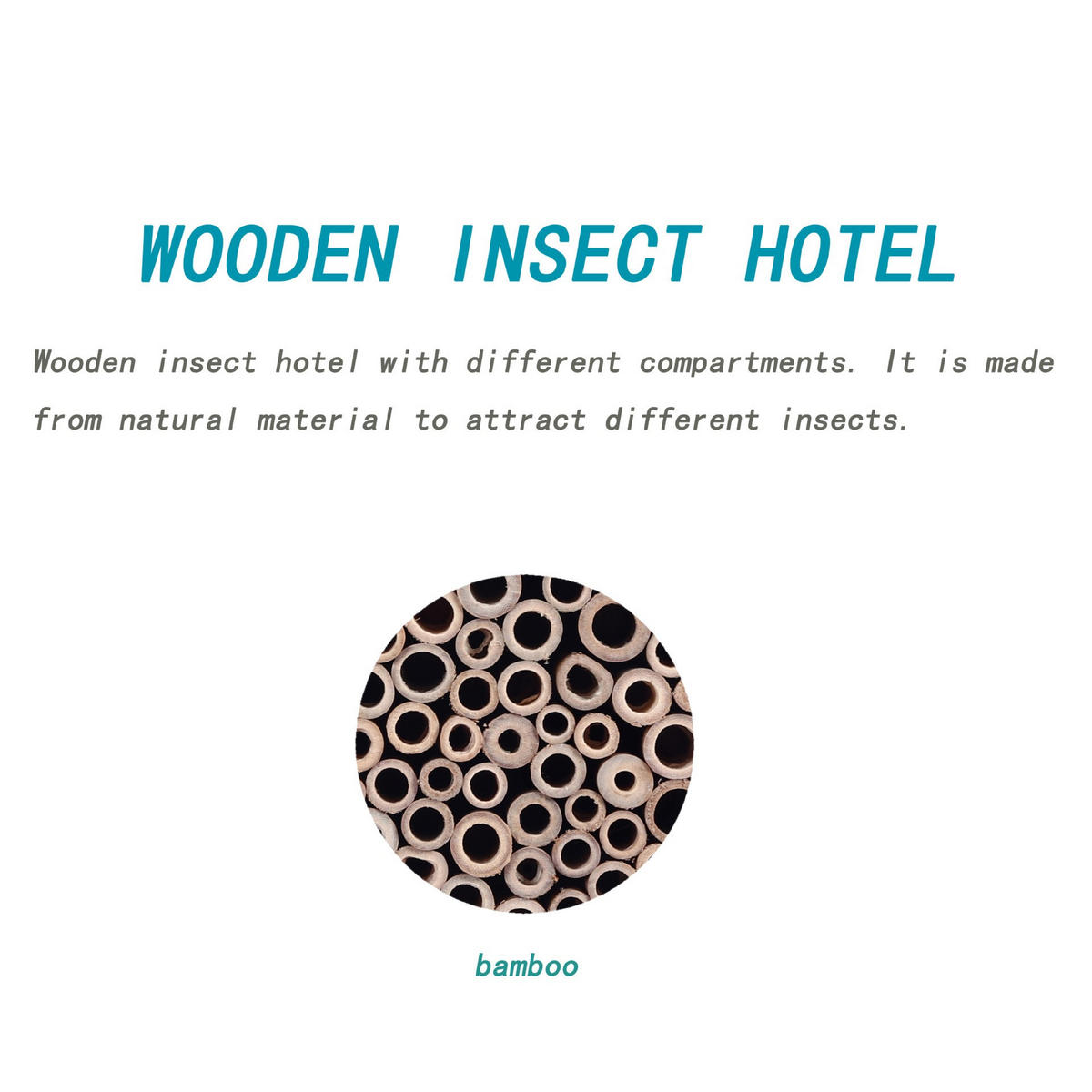INSEKTENHOTEL 12.5/6/14.5 cm 2 Artikel - Naturfarben, Holz (6/14.5/12.5cm) - Authentics