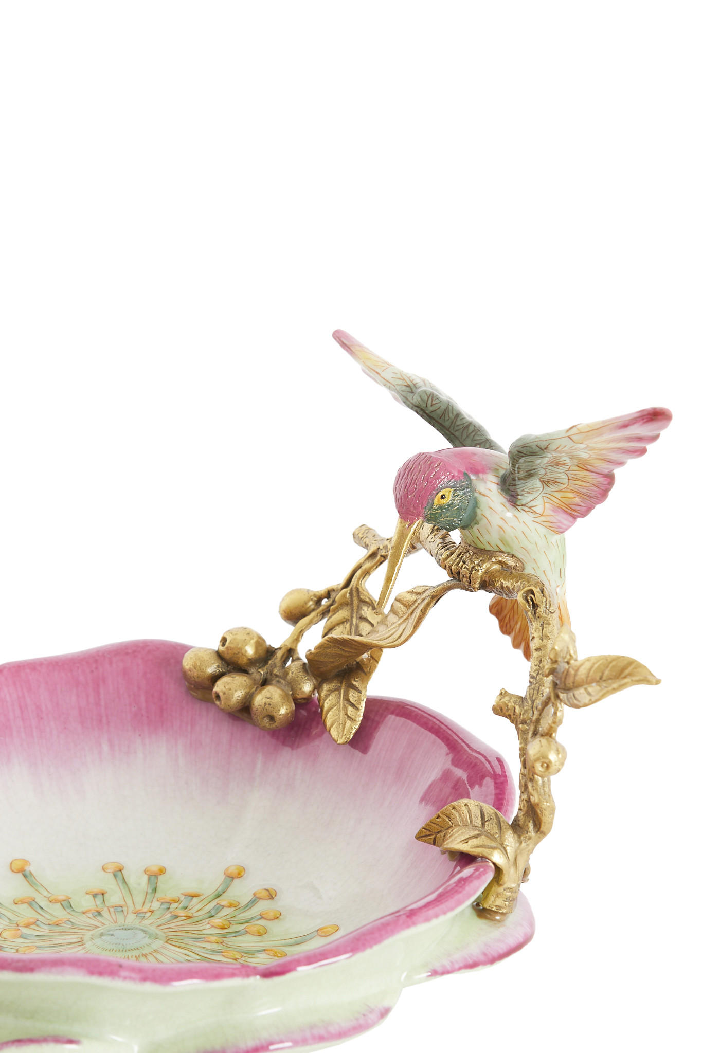 SCHALE Hummingbird Rosa 24/21/20 cm - Pink, Keramik (20cm) - Light & Living