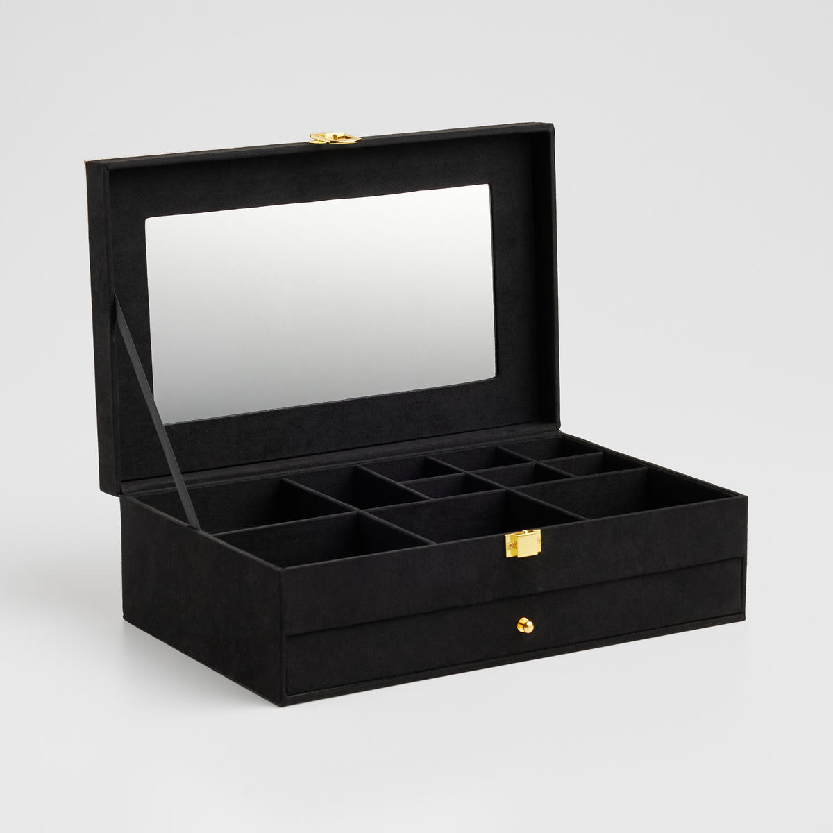 SCHMUCKKÄSTCHEN Pranchetoni - Schwarz, Holzwerkstoff (32/10.5/20cm) - home&you