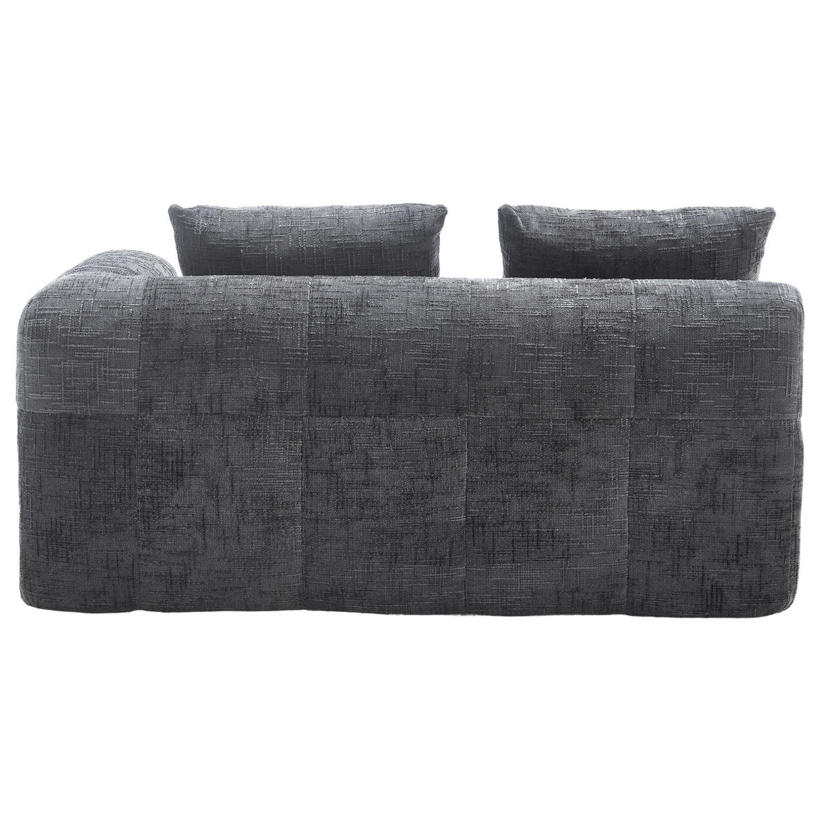 2-SITZER 158/90/60 cm Grau aus Chenille mit Seitentaschen - Grau, Textil (90/60/158cm) - OKMYHOME