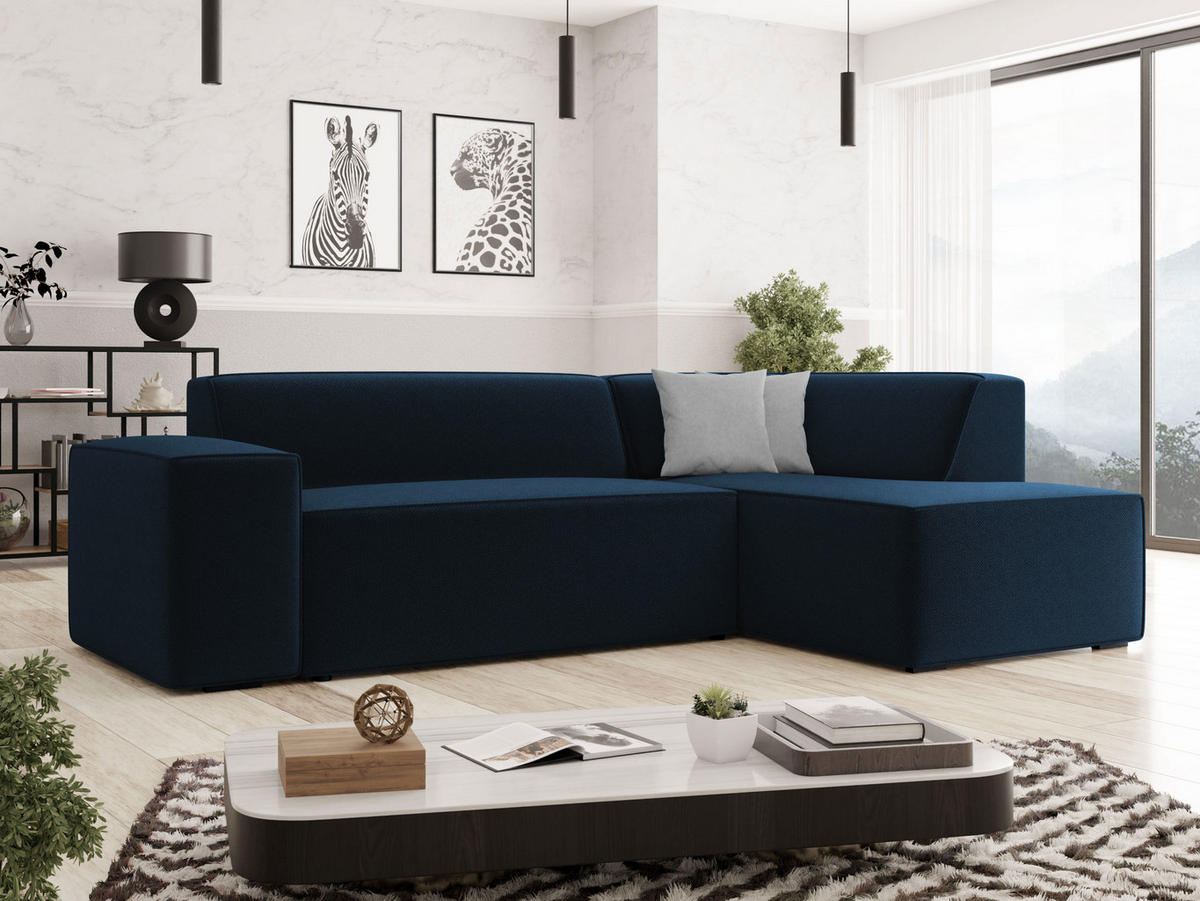 ECKSOFA Lordin, Seite: Rechts - Blau, Holz/Textil (267/205cm) - MIRJAN24