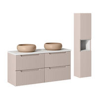 KOPALNIŠKO POHIŠTVO 120.4cm Riva 2-delni komplet Kašmir - bež, leseni material (120.4/59/40cm) - Petits-meubles