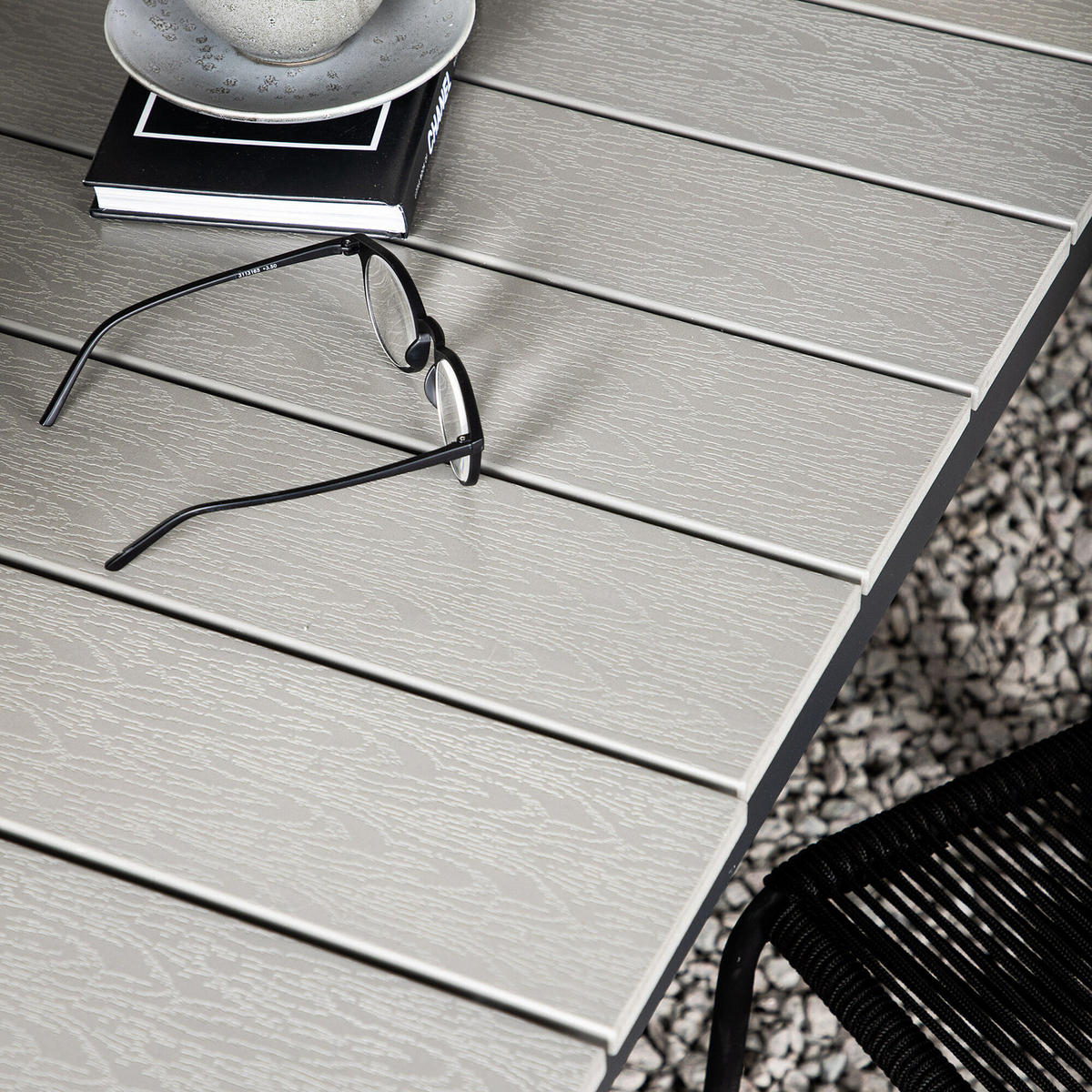 GARTENTISCH - Schwarz, Metall (160/100/75cm) - home24