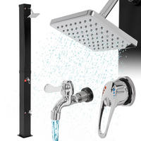 SOLARDUSCHE - Schwarz, Kunststoff (20/217/50cm) - ML-DESIGN