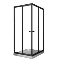 DUSCHKABINE JUNISO-Q Schwarz 80 x 80 x 190 cm 6 mm ESG - Schwarz, Glas (80/80/190cm) - Glasdeals