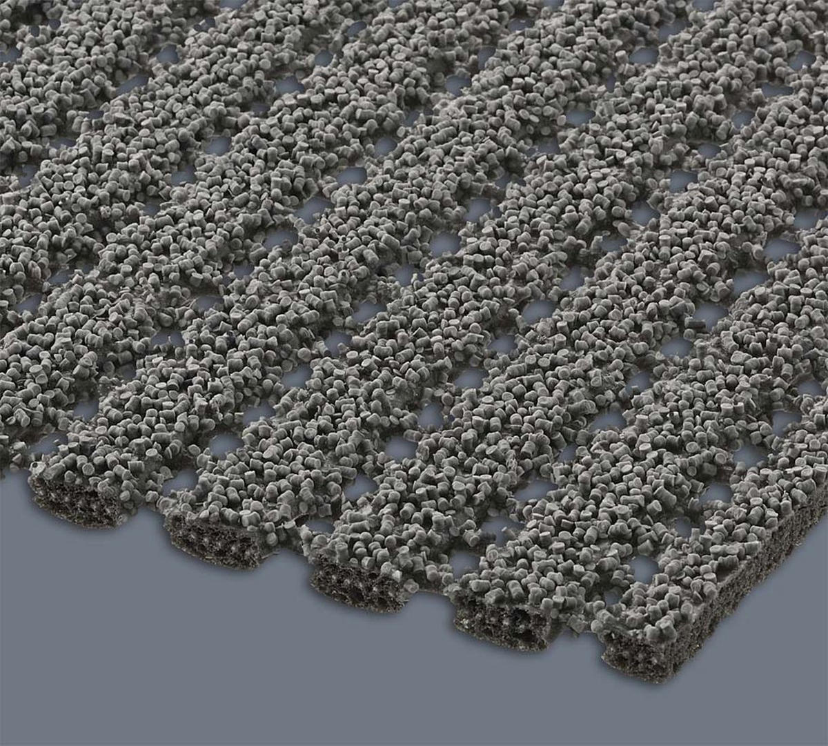 SICHERHEITSMATTE SafeStep PRO Stone 1,20 x 10,00 Meter - Hellgrau, Kunststoff (120/1000cm) - Melius Vivere