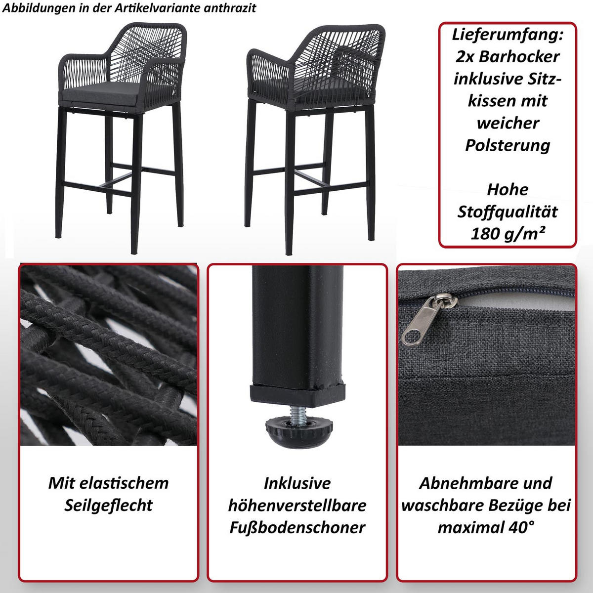 BARSKI STOLEC Kremno bel - krem, tekstil (51/105/60cm) - MCW