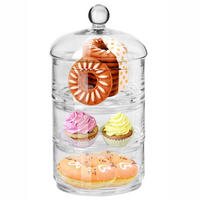 GLASBEHÄLTER MIT DECKEL, 3er-Set, Handgemacht - Transparent, Glas (15.4cm) - Krosno Glass