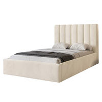 POLSTERBETT CIERO 160x200 cm Creme Samt (Stoff Magic Velvet) - mit Bettkasten und Lattenrost - Creme, Holzwerkstoff/Textil (160/200cm) - Ravio