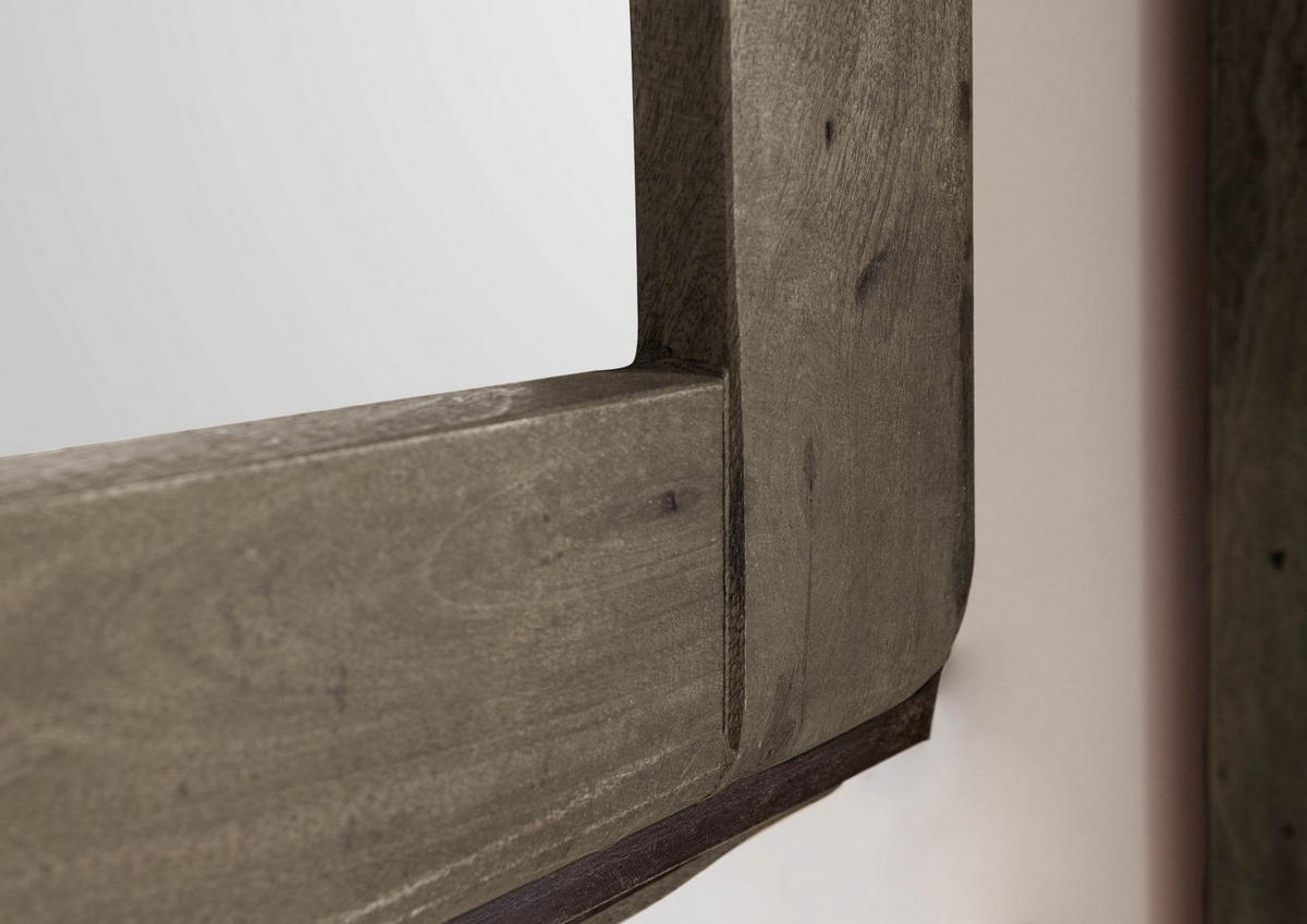 SPIEGEL Mango 65x6x110 grau lackiert RAILWAY #283 - Grau, Holz (65/110/6cm) - Massivmoebel24