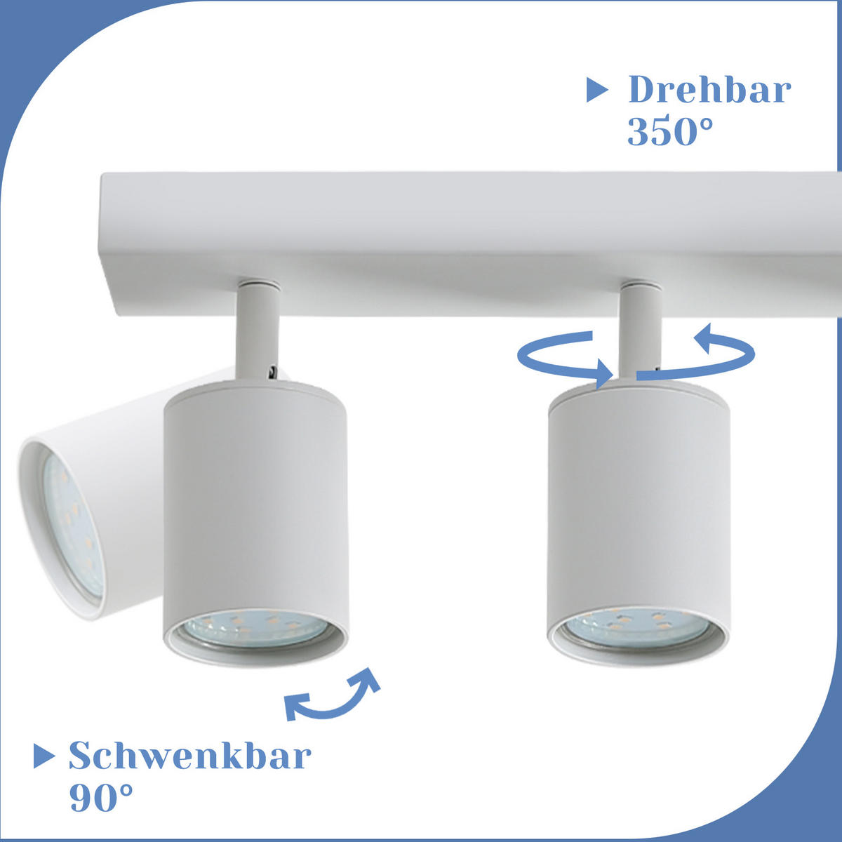STRAHLER Roger 6-flammig 77/3/14 cm - Weiß, Metall (77/3/14cm) - Nettlife