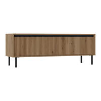 LOWBOARD OSTIA 140,2x40x50 cm mit 2 Schubladen für Wohnzimmer Modern Goldfarben - Goldfarben, Holzwerkstoff (140.2/50/40cm) - MASSENO