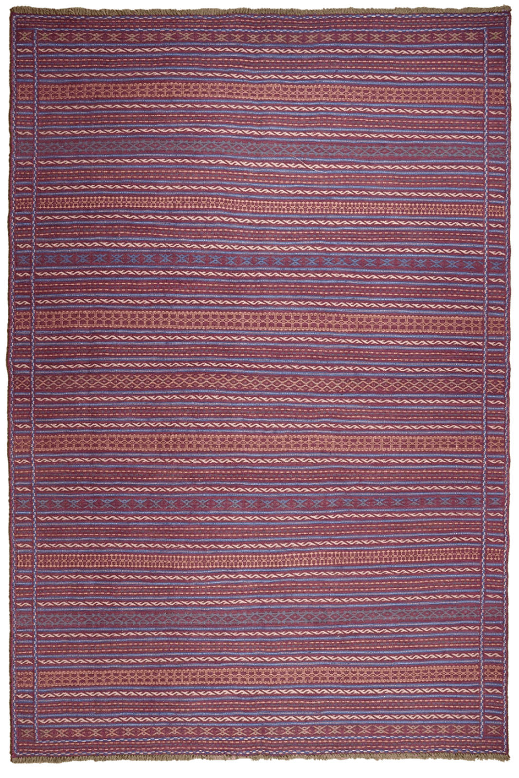 Looma Kelim-Teppich Violett, Beige, Blau, Rot 203x302 cm