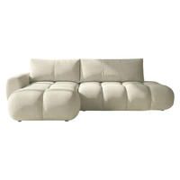 ECKSOFA Mitto O, Seite: Links - Beige/Schwarz, Holz/Kunststoff (285/172cm) - MIRJAN24