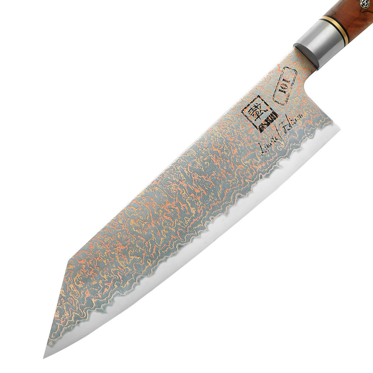 KIRITSUKE Damastmesser Kupfer Limited Edition - Braun, Metall (34cm) - Zayiko