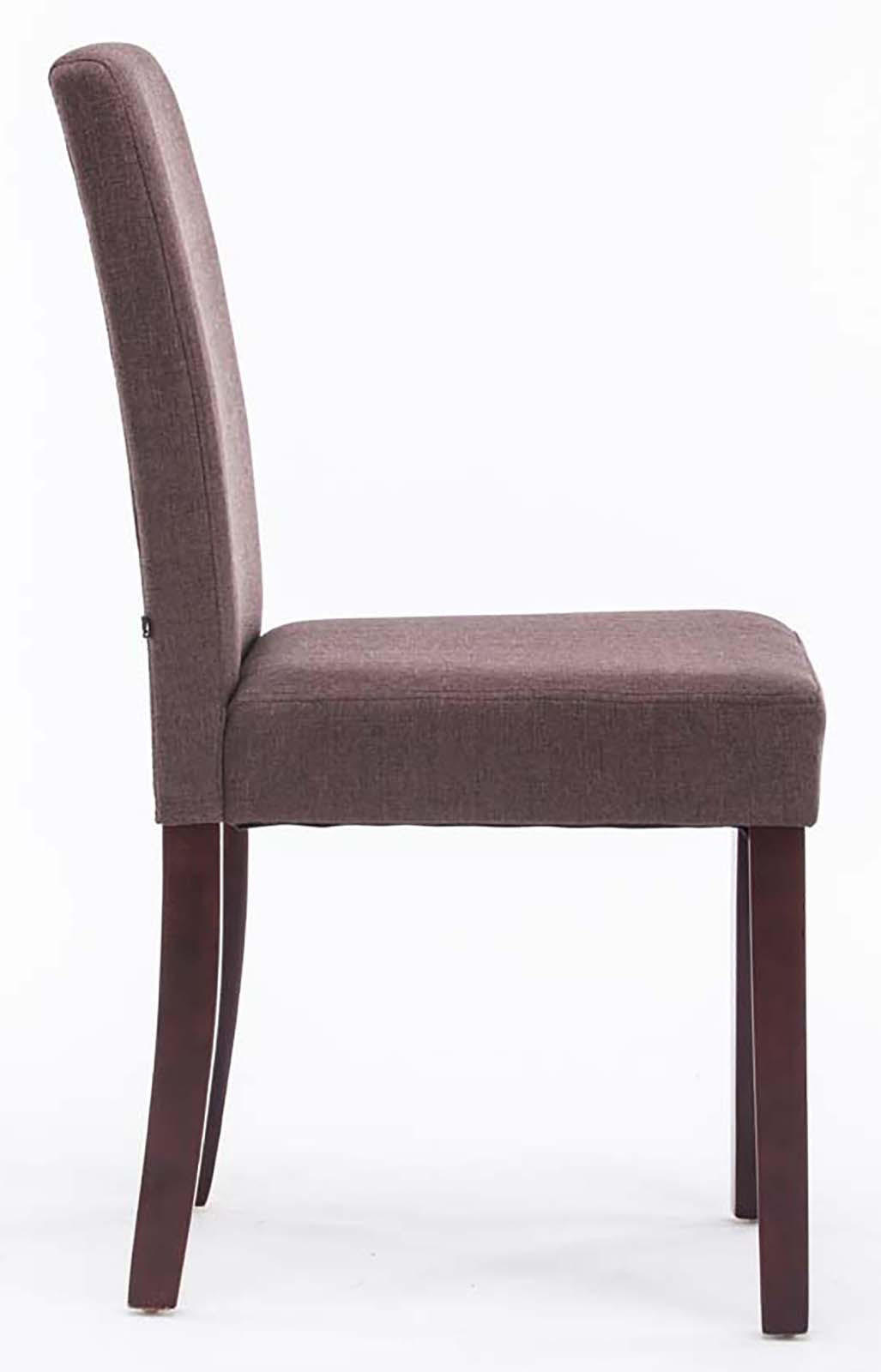 ESSZIMMERSTUHL Ines, 2er Set Stoff, Gestell Holz Cappuccino Braun - Braun/Cappuccino, Holz/Textil (41/91/47cm) - TPFLiving