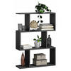 BÜCHEREGAL BASK 3 Schwarz 76,4/28/107 cm - Schwarz, Holzwerkstoff (76.4/107/28cm) - Matkam Möbel