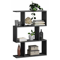 BÜCHEREGAL BASK 3 Schwarz 76,4/28/107 cm - Schwarz, Holzwerkstoff (76.4/107/28cm) - Matkam Möbel