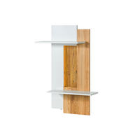 WANDREGAL Wildeiche 80x28x110 natur geölt / weiß lackiert WIEN #136 - Naturfarben, Holz (80/110/28cm) - Massivmoebel24